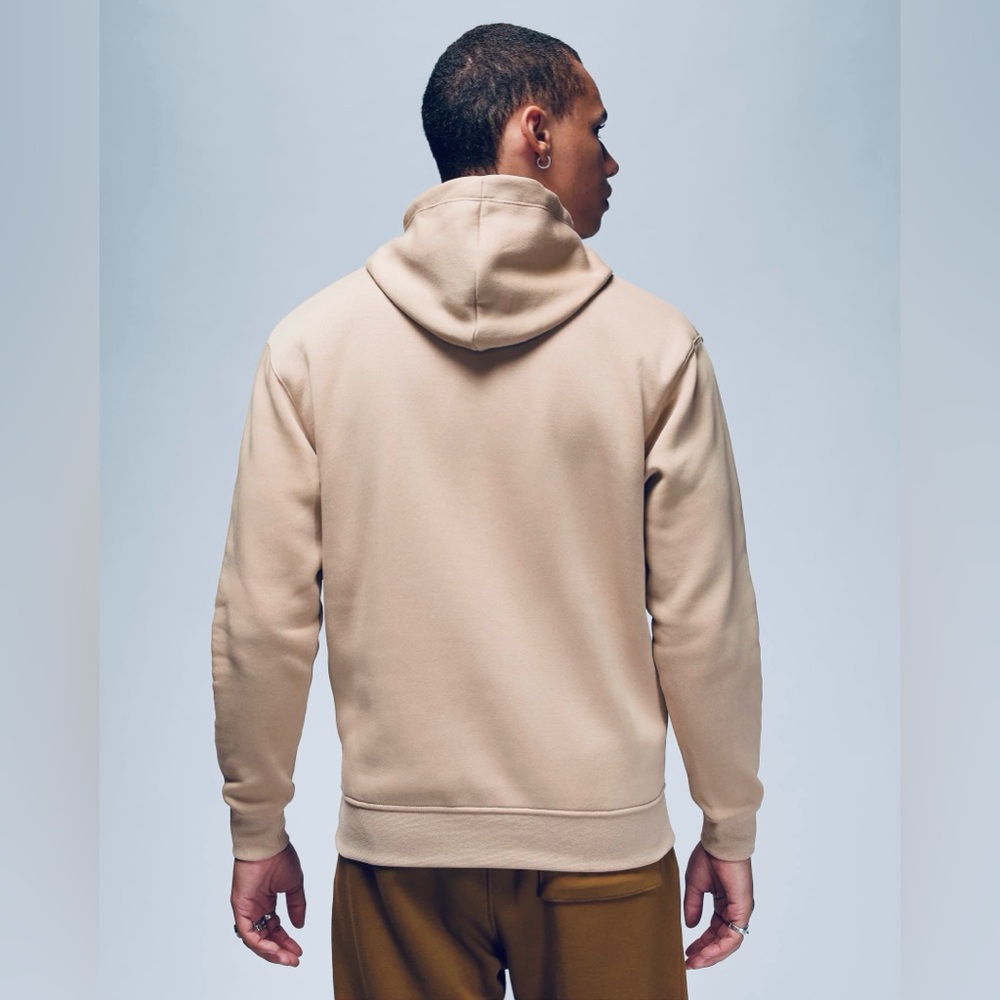 Jordan Flight Satin Lined Oversized Hoodie Gold Accents Cotton Boxy Comfy Cozy - Picture 2 of 12
